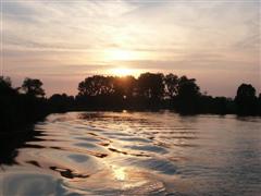 Sonnenuntergang auf der Charente